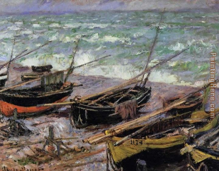 Fishing Boats painting - Claude Monet Fishing Boats art painting